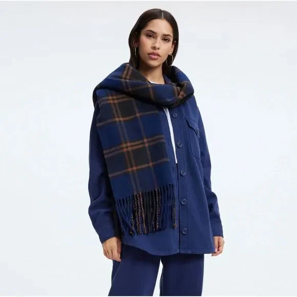 Good American Fleece Jacket in Blue Rinse Size 00/0 - Picture 7 of 14